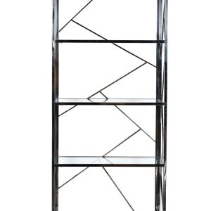 GY-SH8711BL Стеллаж стекло прозр/темн.хром 80*35*180см