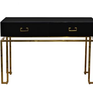 KFG058 Консоль черная 2 ящика 120*42*77см