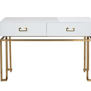 KFG070 Консоль белая 2 ящика  120*42*77см