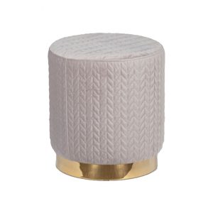 GY-BEN8143GOLD-LG Банкетка велюр светло-серый/золото d42*46см