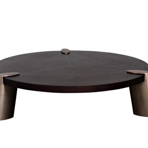 58DB-CT17191 Стол журнальн.темный орех d138*33см,столешница d120