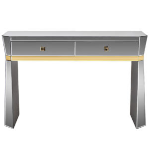 KFG125 Консоль 2 ящика с золотистой отделкой 120*42*79см