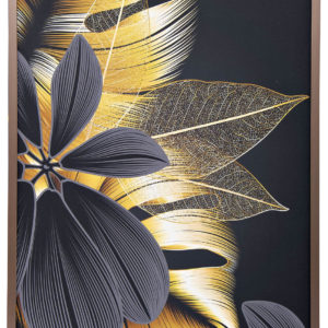 89VOR-GOLDEN LEAVES-4 Холст "Золотые листья-4" 100х70 см, багет( латунь),поталь