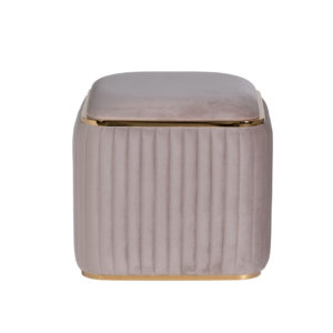 102AN-PUF-1300-SER Пуф Glarus, велюр серый 45*45*45 см