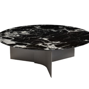 57EL-10310 Стол журнальный черный d95*30см